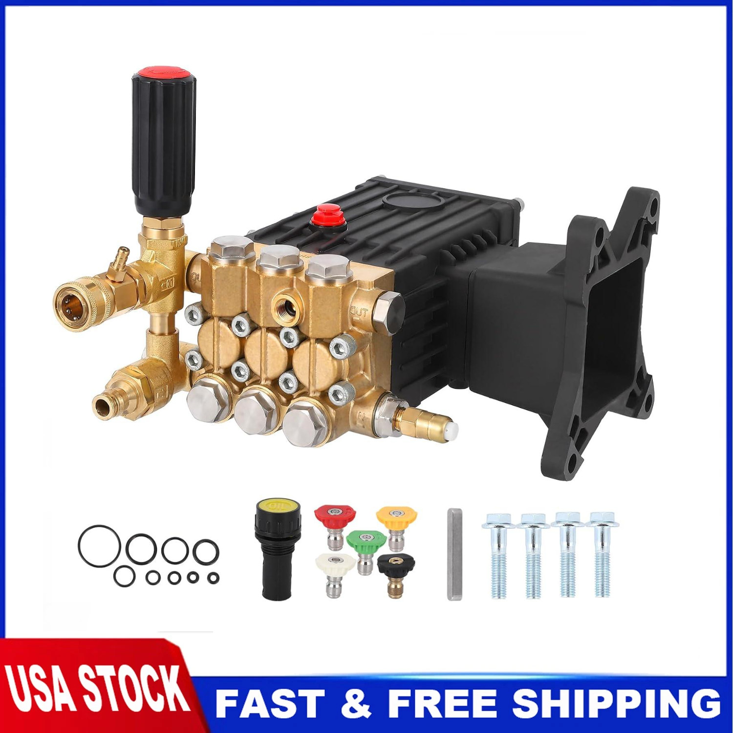 High Pressure Washing Pump 4000PSI 4.4GPM 1″ Compatible with Honda GX340/390/27
