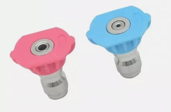 SECOND STORY PRESSURE WASHER NOZZLE SPRAY TIPS – BLUE (RINSE) & PINK (SOAP)