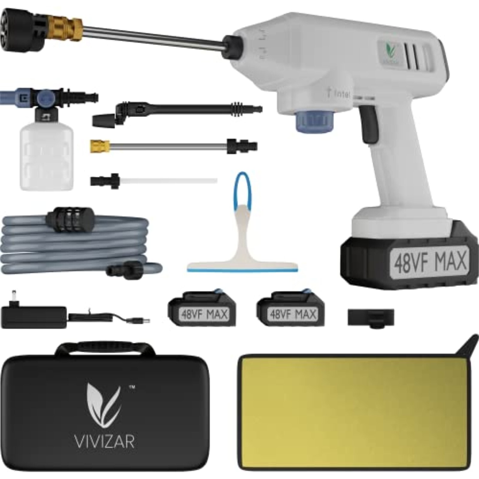 48V MAX 5 in 1 Portable Cordless High Pressure Washer Power Cleaner Kit – Case