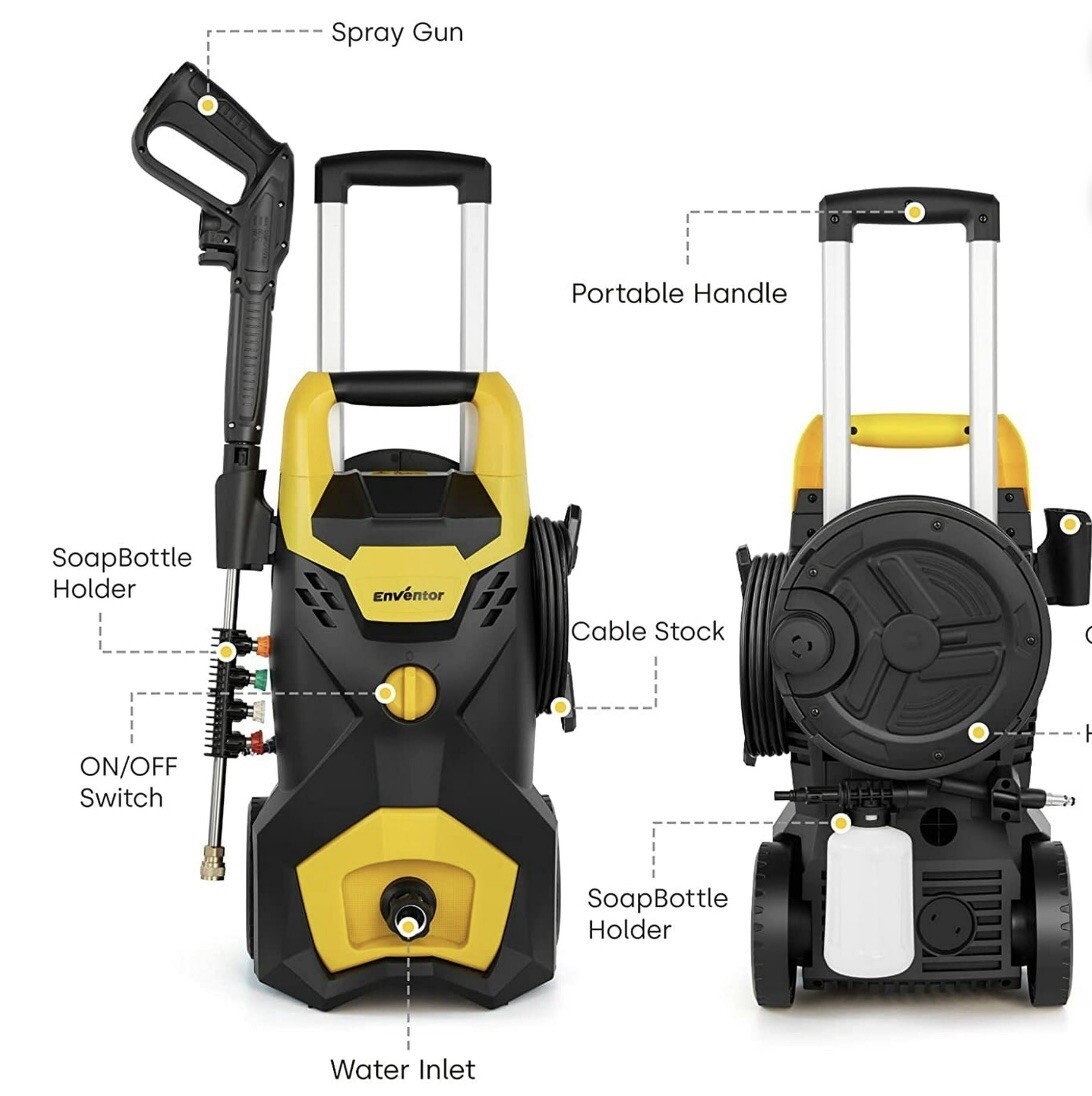 Eventor 1800 Watt Pressure Cleaner 2300 PSI 1.6GPM
