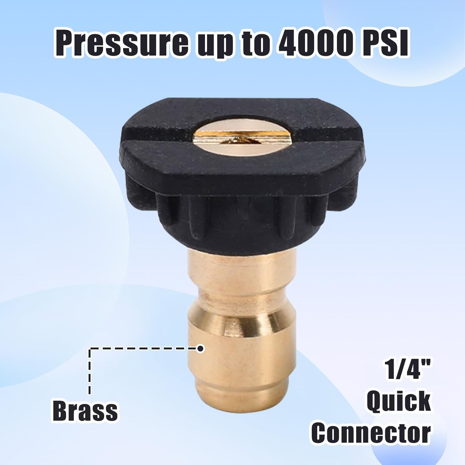 Pressure Washer Tips, 7 Pack Power Washer Soap Nozzles, 65 Degree Black, 1/4 Inc