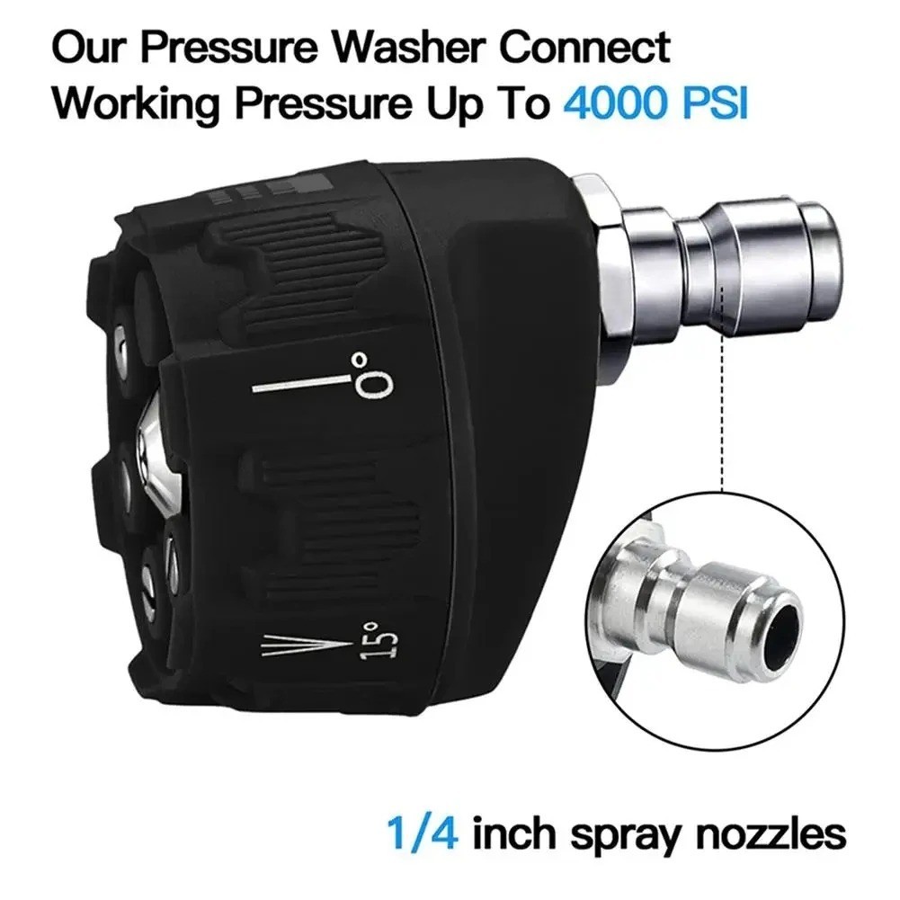 High Pressure Washer Spray Nozzle 0 15 25 40 Degree Rotation Watering Rinse Soap