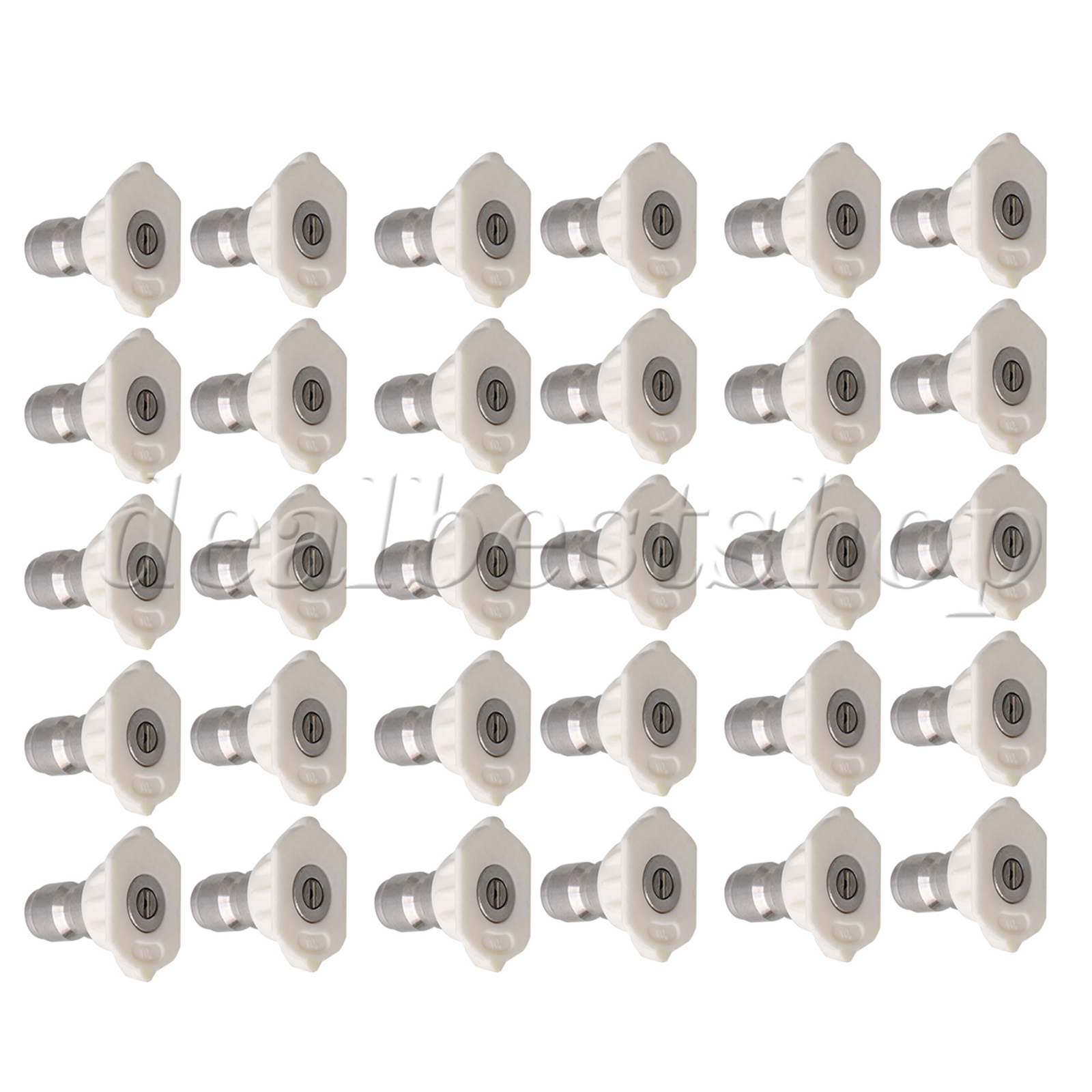 30 x White Pressure Spray Nozzle Tip 40 Degree 1.0-2.0mm Hole Diameter