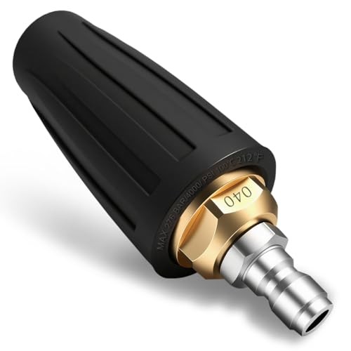 Turbo Nozzle Pressure Washer Tips, Max 4000 PSI, Upgrade 360° Rotating Turbo