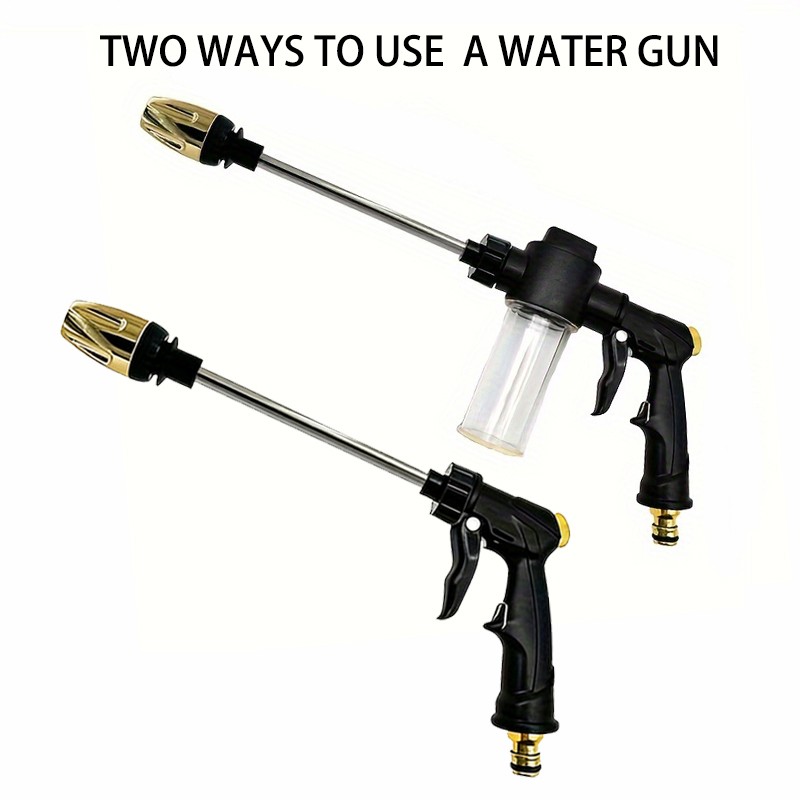 High Pressure Garden Water Gun Hose Nozzle Car Wash RV Foam Kettle Spray