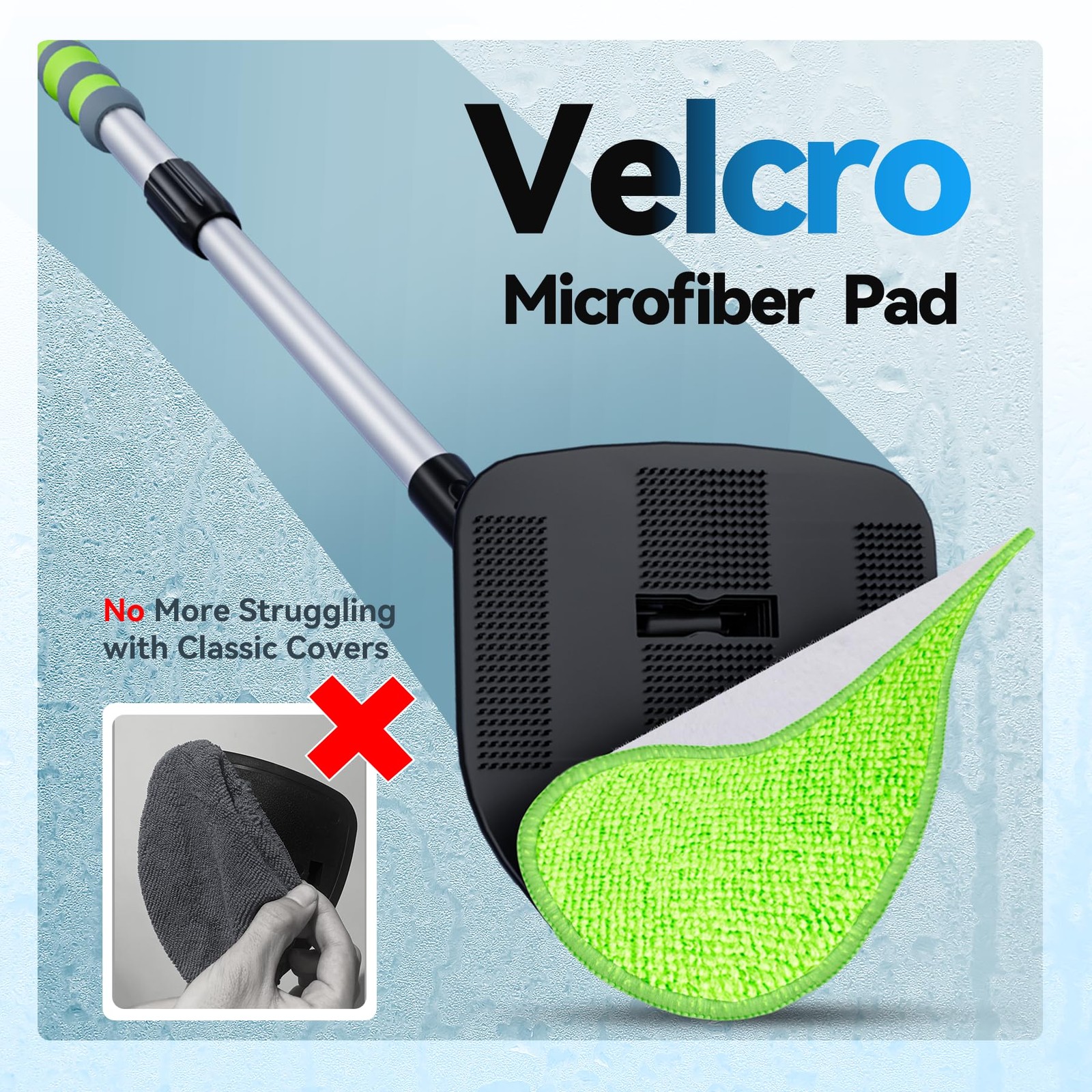 XINDELL Windshield Cleaner Tool, Car Window Cleaning Kit with 4 Reusable Micr…