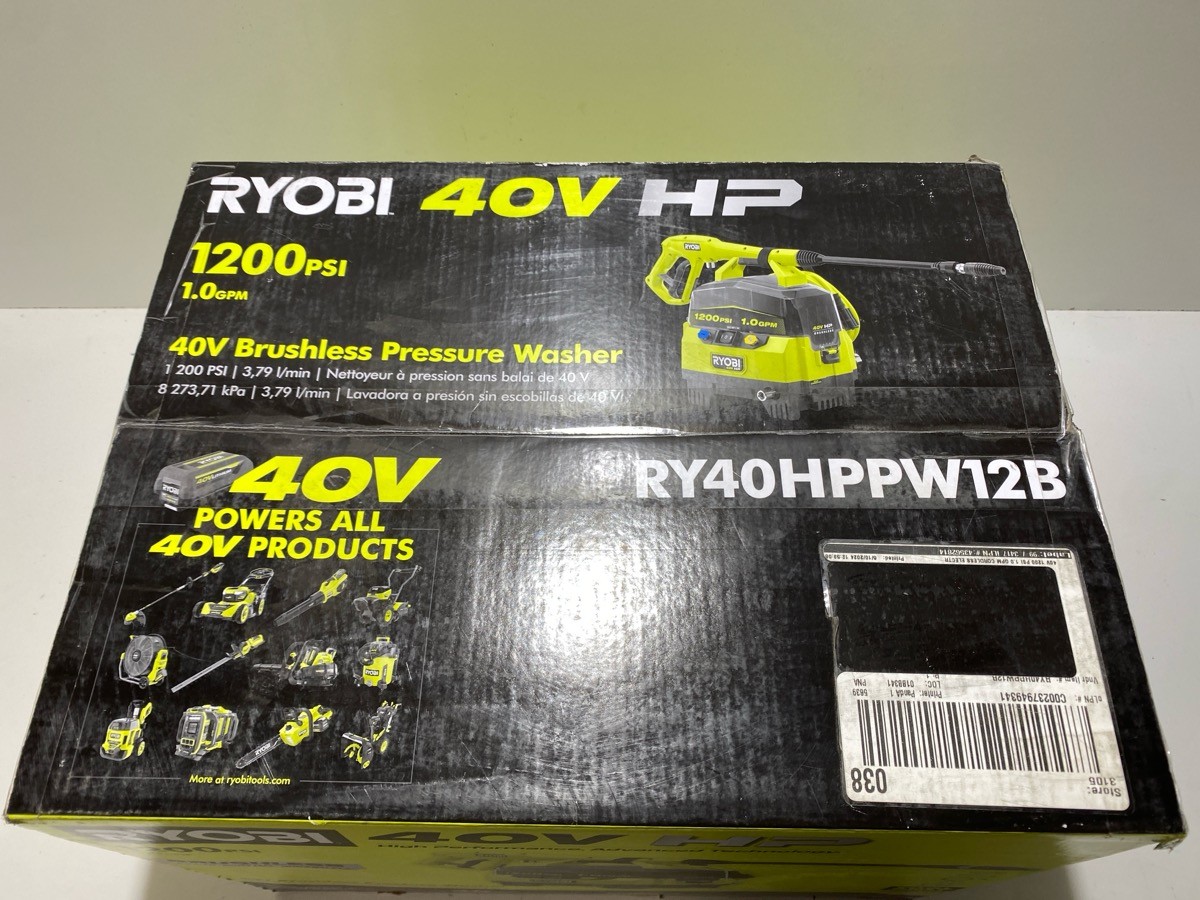RYOBI PRESSURE WASHER RY40HPPW12B NIB (P32011615)
