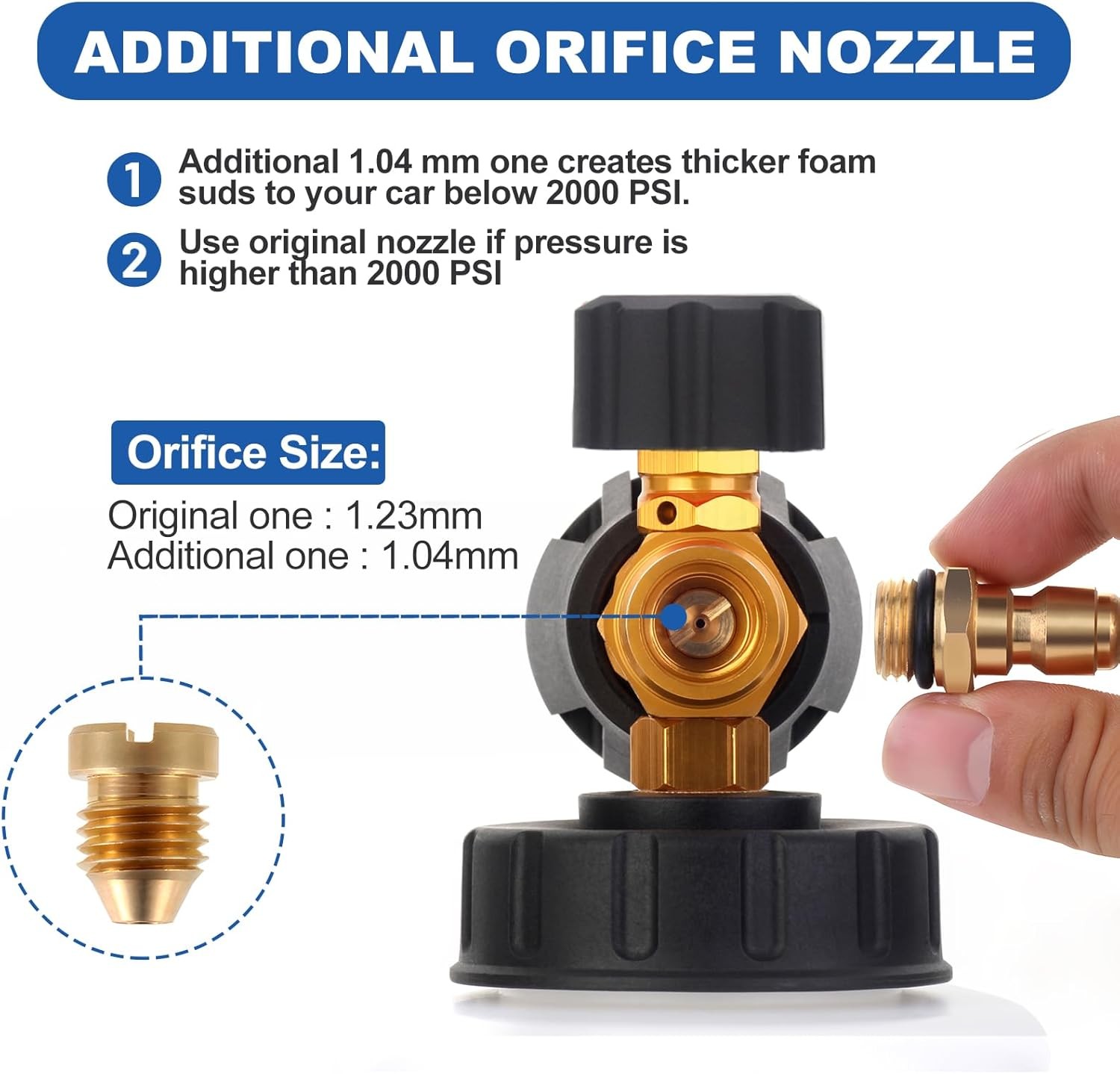 DUSICHIN Foam Cannon Snow Foam Lance Dual Ended Shift Valve For Pressure Washer,