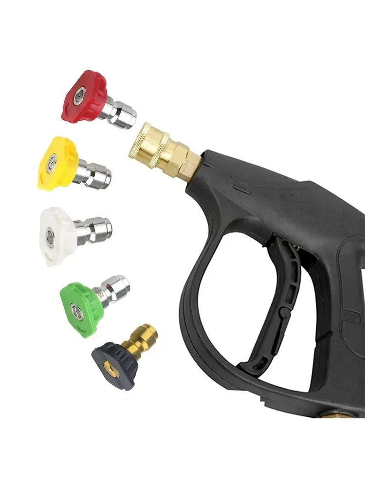 5Pcs Pressure Washer Spray Tips Nozzles High Power Kit Quick Connect 1/4″ SET