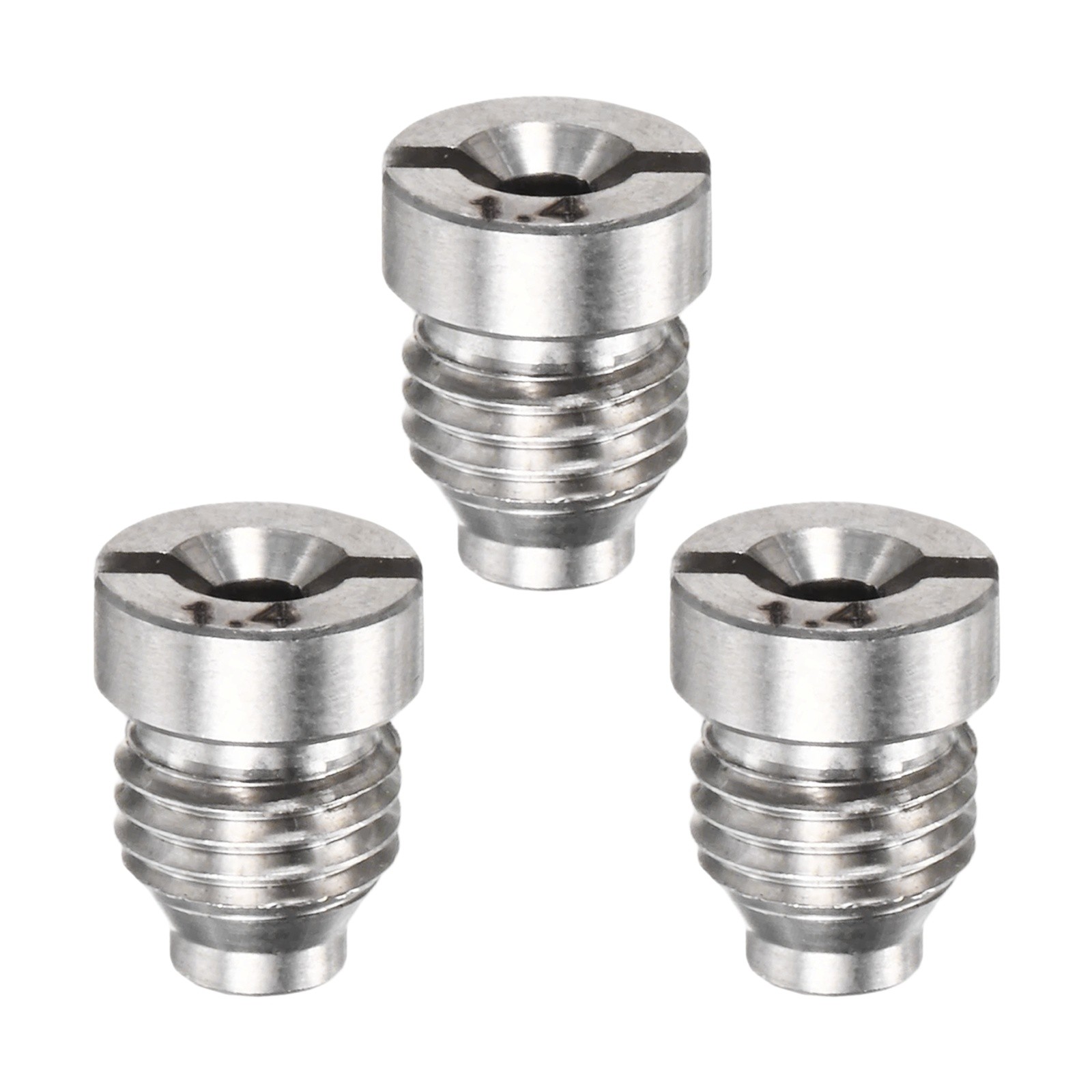 3-Pack 1.4 mm Stainless Steel Foam Cannon Orifice Nozzle Tips for Car Wash