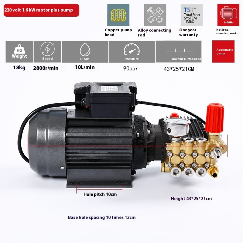 High Pressure Washer Standard Motor Plus Pump Head Booster Piston Pumps