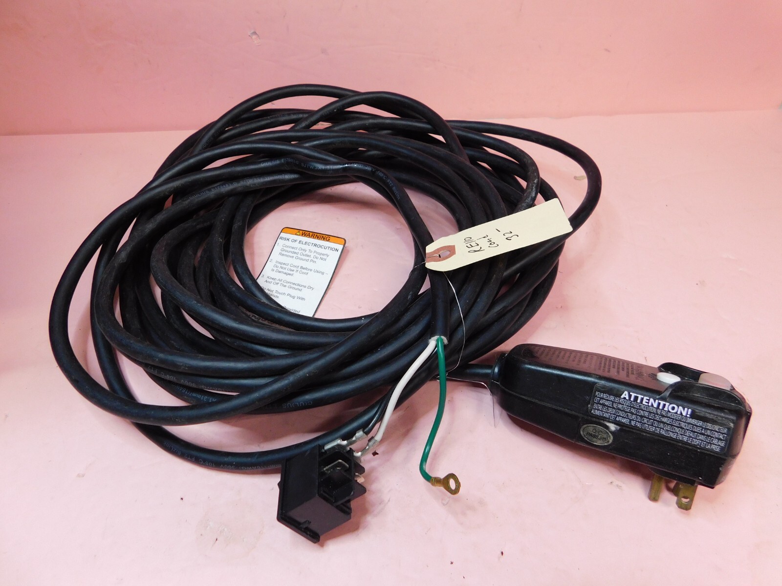 POWER CORD FOR STIHL RE110 PRESSURE WASHER —- BOX 2921 NV