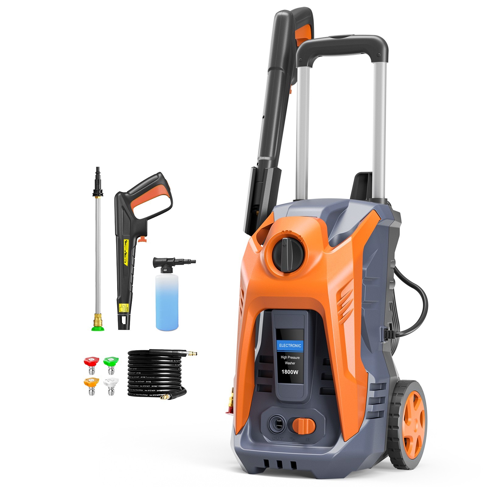 Electric Pressure Washer 4200PSI 2.0GPM Water High Power Jet Wash Patio Car