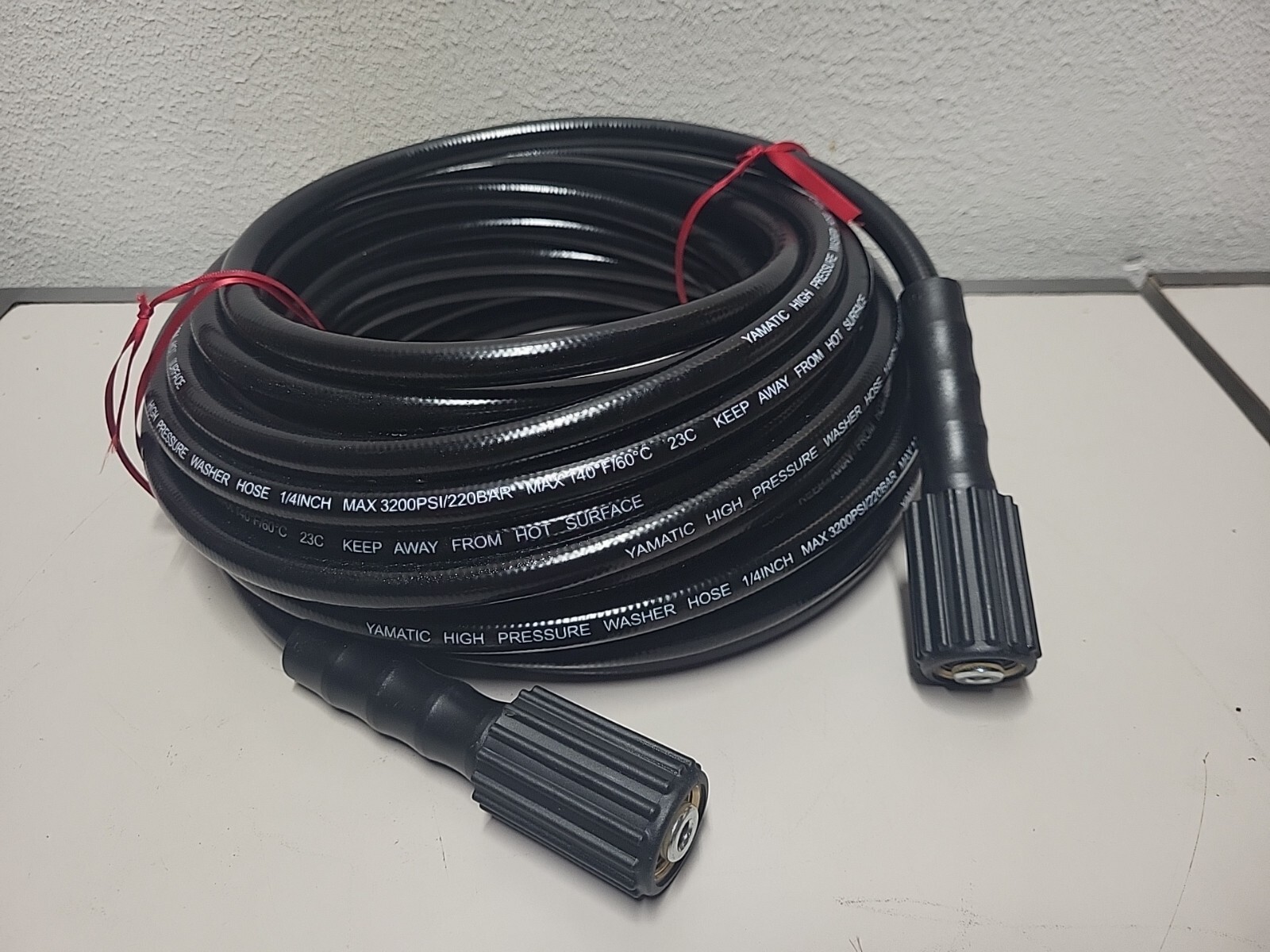 Yamatic Premium Non Marking 50 FT High Pressure Washer Hose A 1/4″