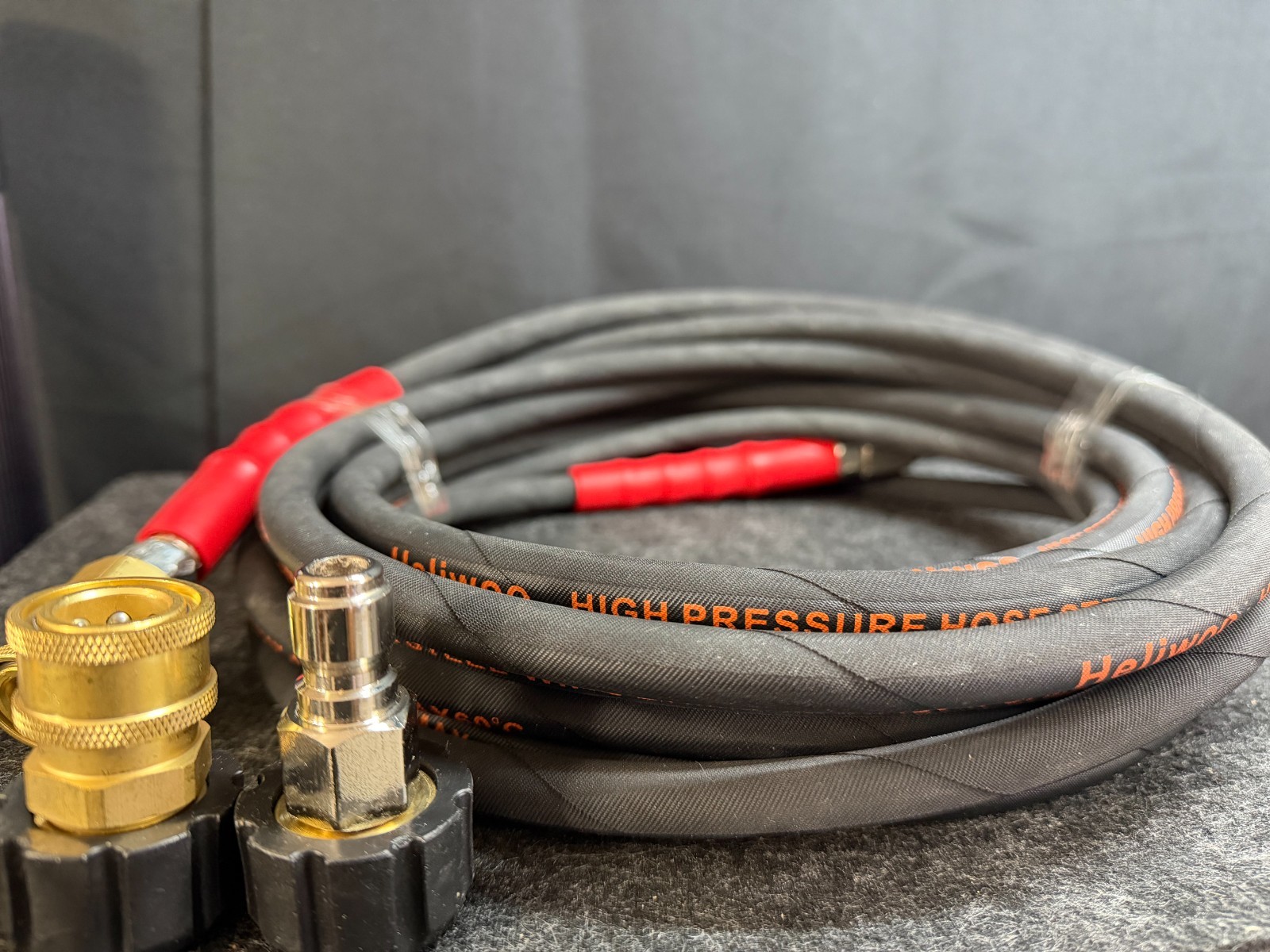 Heliwoo 25FT 1/4″ ID – 1/2″ OD 4200PSI Flexible Wire High Power Washer Hose
