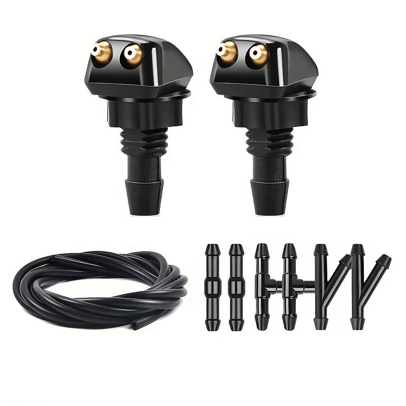 3pcs Universal Car Washer Nozzle Wiper Spray Jet Water Hose Adjustable