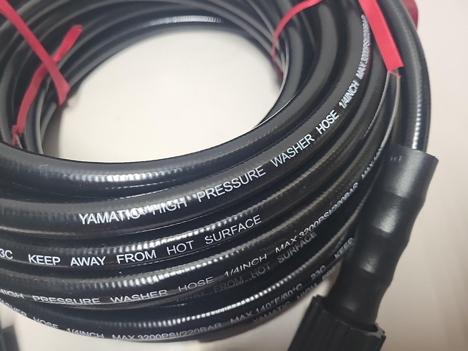 Yamatic Premium Non Marking 50 FT High Pressure Washer Hose A 1/4″