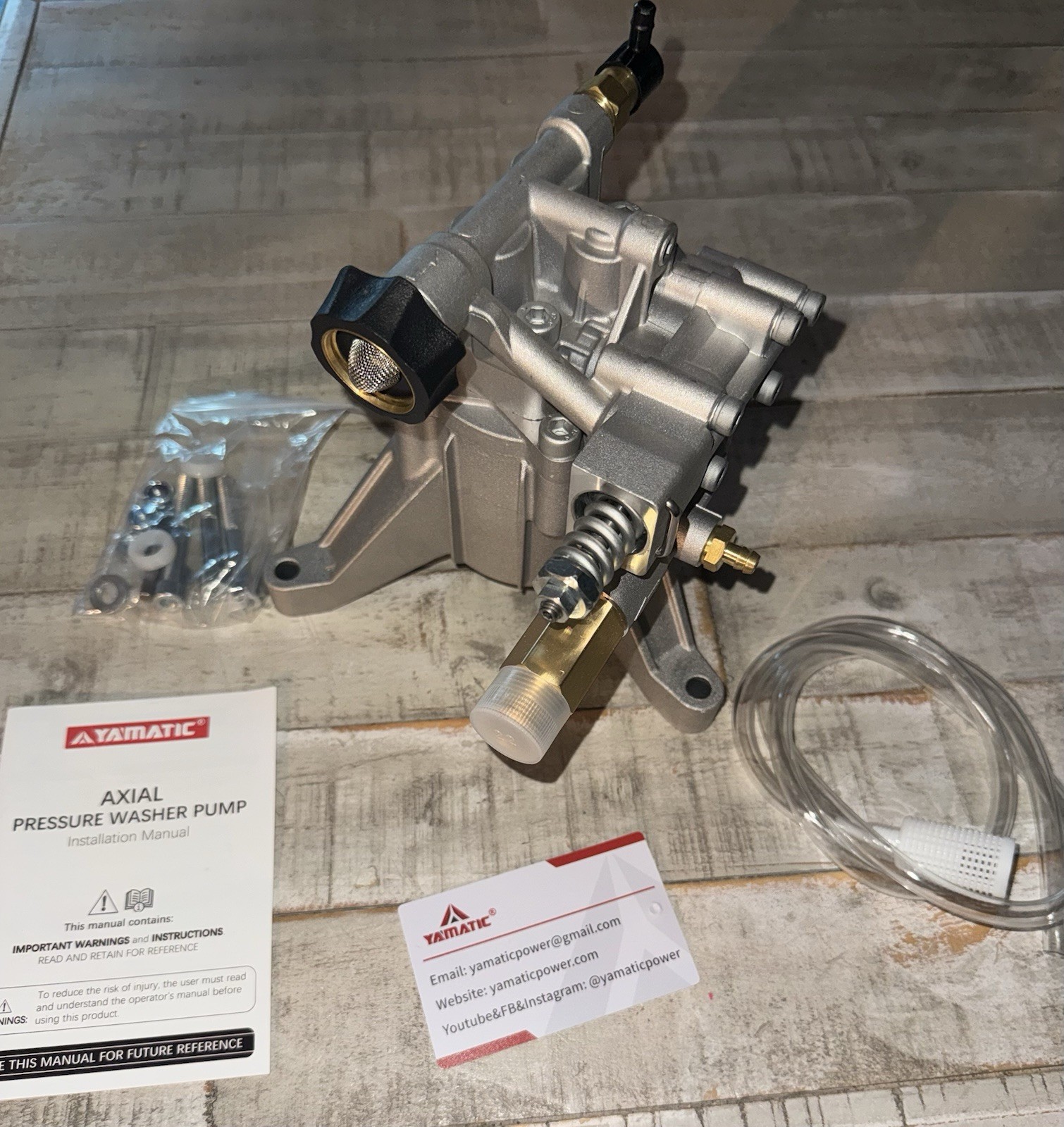 YAMATIC 3000 PSI Power Pressure Washer Pump, Vertical 7/8″ Shaft 2.5 GPM