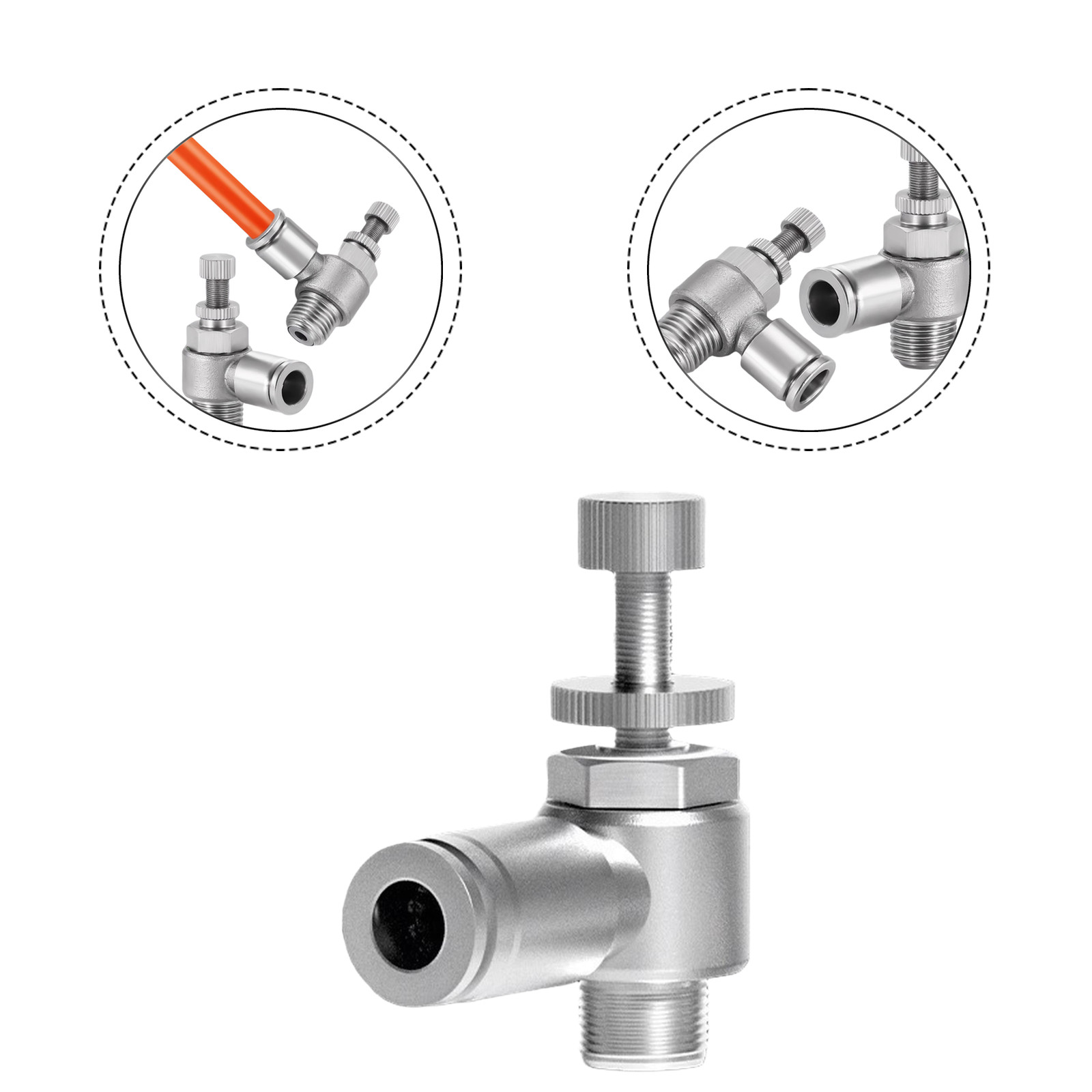 Throttle Valve with M5 Thread Control and Quick Connect Features