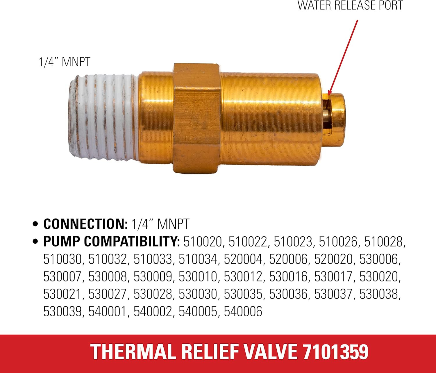 Simpson Cleaning Thermal Relief Valve for Gas Powered Pressure Washer Pumps, Go