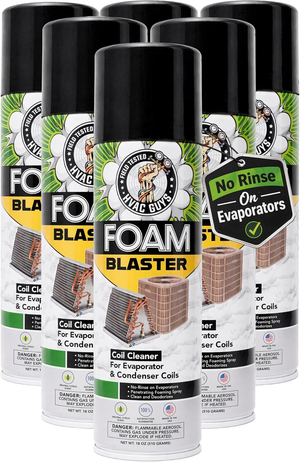 Leak Saver Foam Blaster AC Coil Cleaner Foam Spray | HVAC Coil Cleaner for AC Un