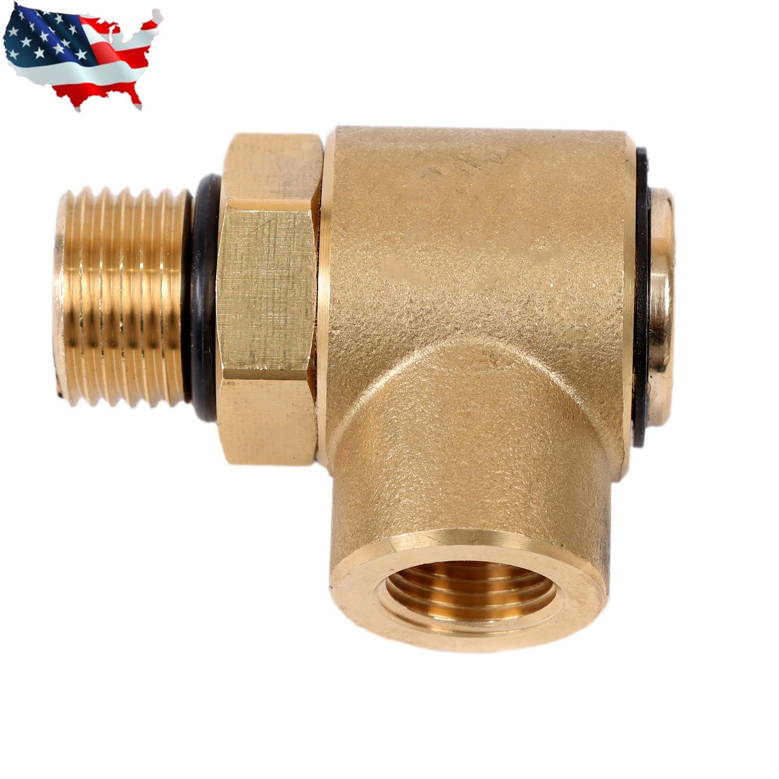 50FT with Swivel Arm Pressure Washer Hose Reel 3/8″ NPT Outlet Pipe 4000 PSI