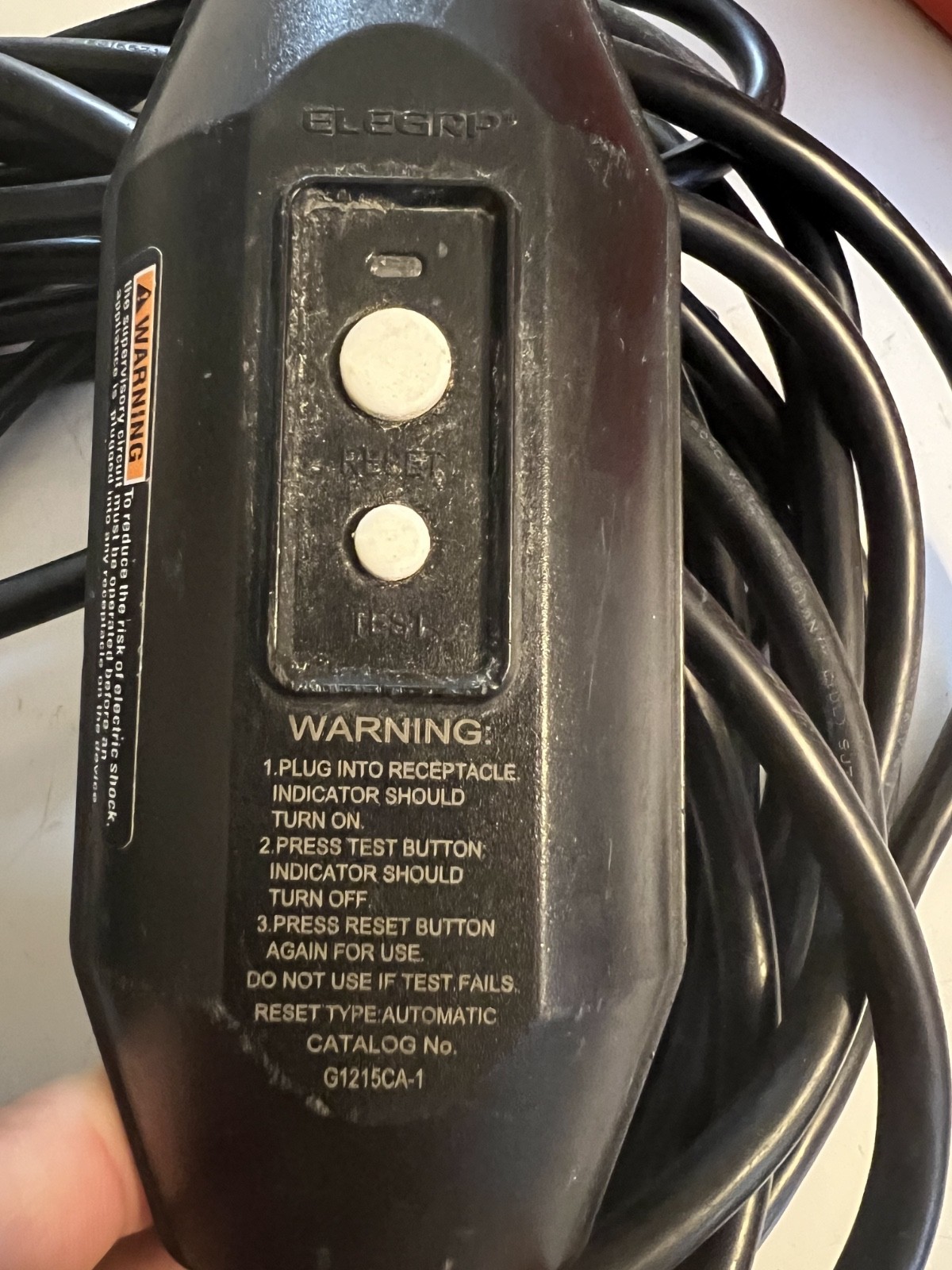 GFCI Power Cord For Ryobi Electric Pressure Washer 2000psi – Genuine Part – Used