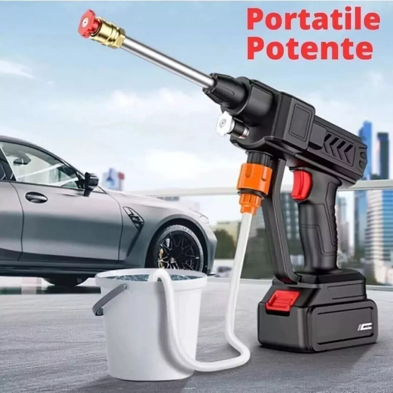 Portable High Pressure Battery Washer + Accessories 48V 2 Batteries