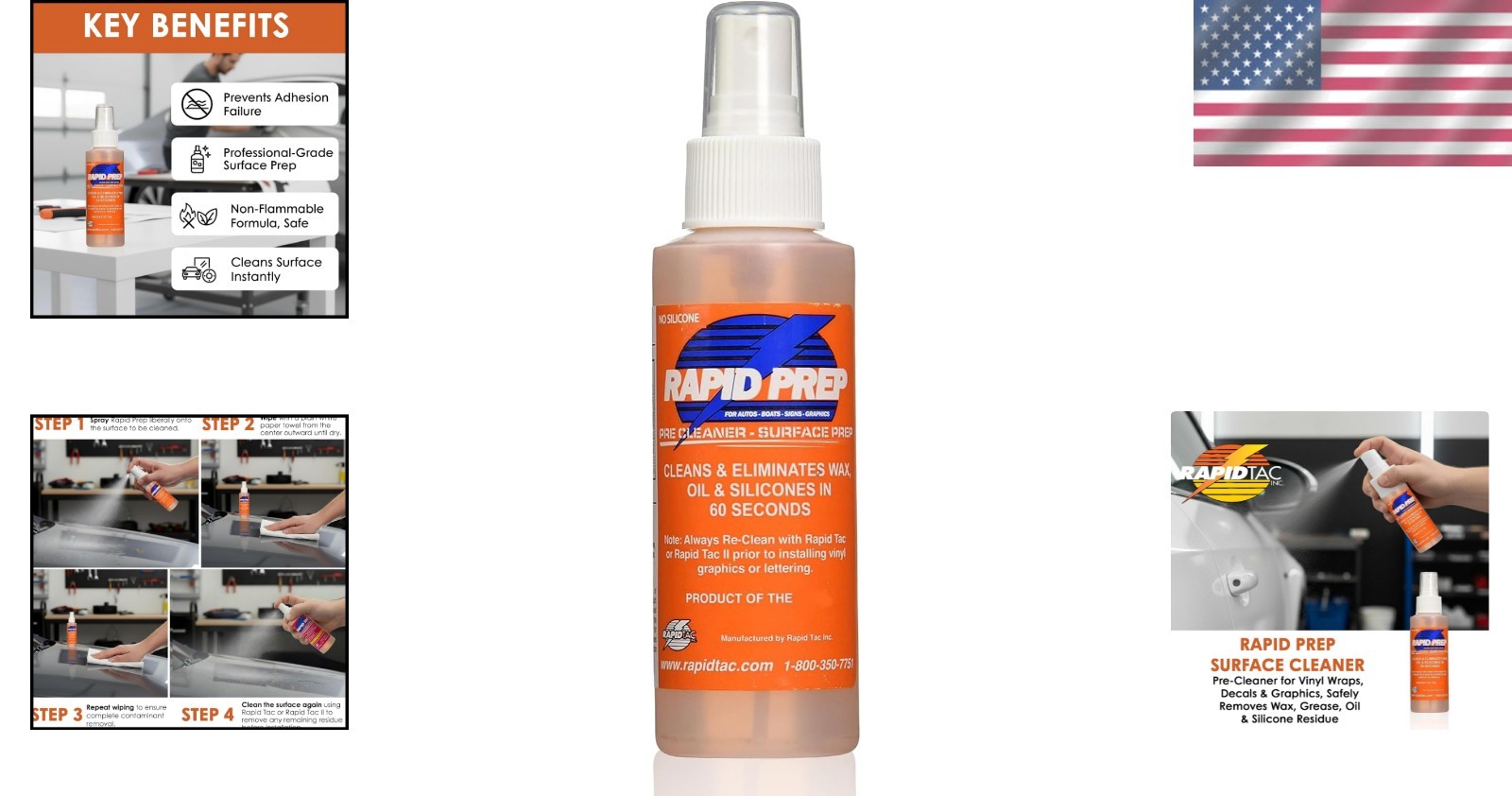 Compact 4 oz Rapid Prep Cleaner | Non-Flammable Solution for Vinyl Applications