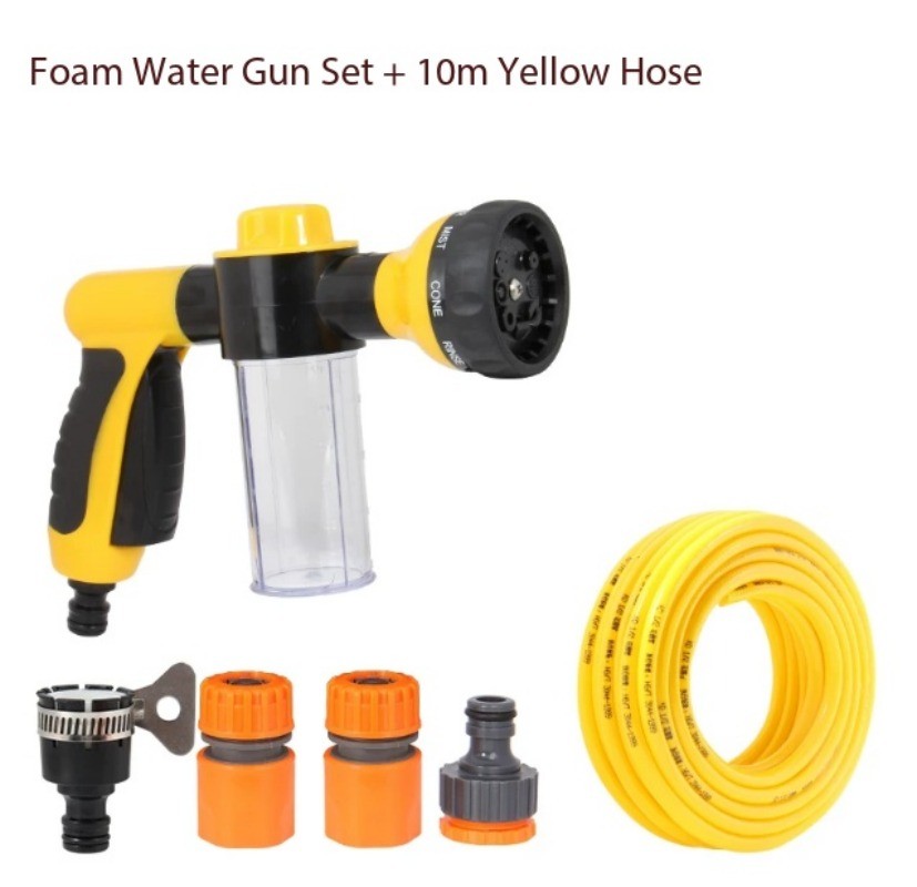 Automatic Foam Water Gun High Pressure Nozzle Jet Car Wash Hose Cleaning Tool
