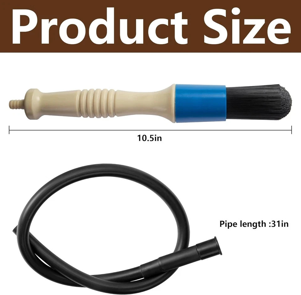 Parts Washer Brush with Hose Wear Resistant Parts Cleaning Brush…
