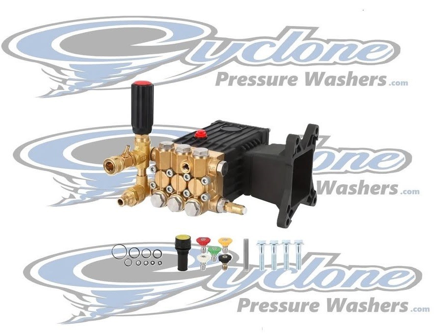 Cyclone Pressure Washer Pump 1 inch Shaft Triplex Plunger 4400 PSI 4.4 GPM
