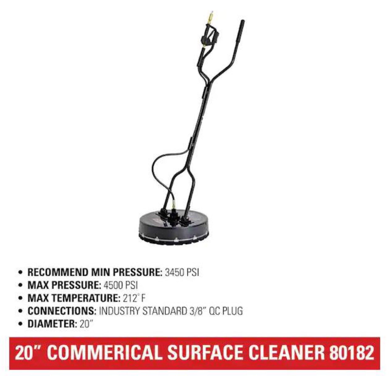 SIMPSON 80182 20 in. Industrial Surface Cleaner New