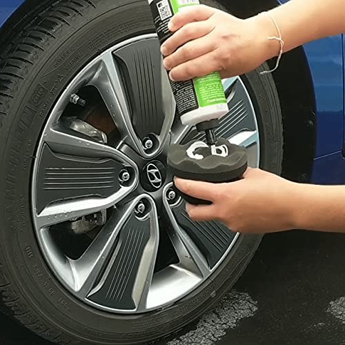 IPELY 2 Pack Large Tire Shine Applicator Pad, Durable and Reusable Hex-Grip T…