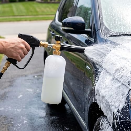 Car Wash Pressure Washer Jet Wash 1/4″ Quick Connector Adjustable Foam Cannon