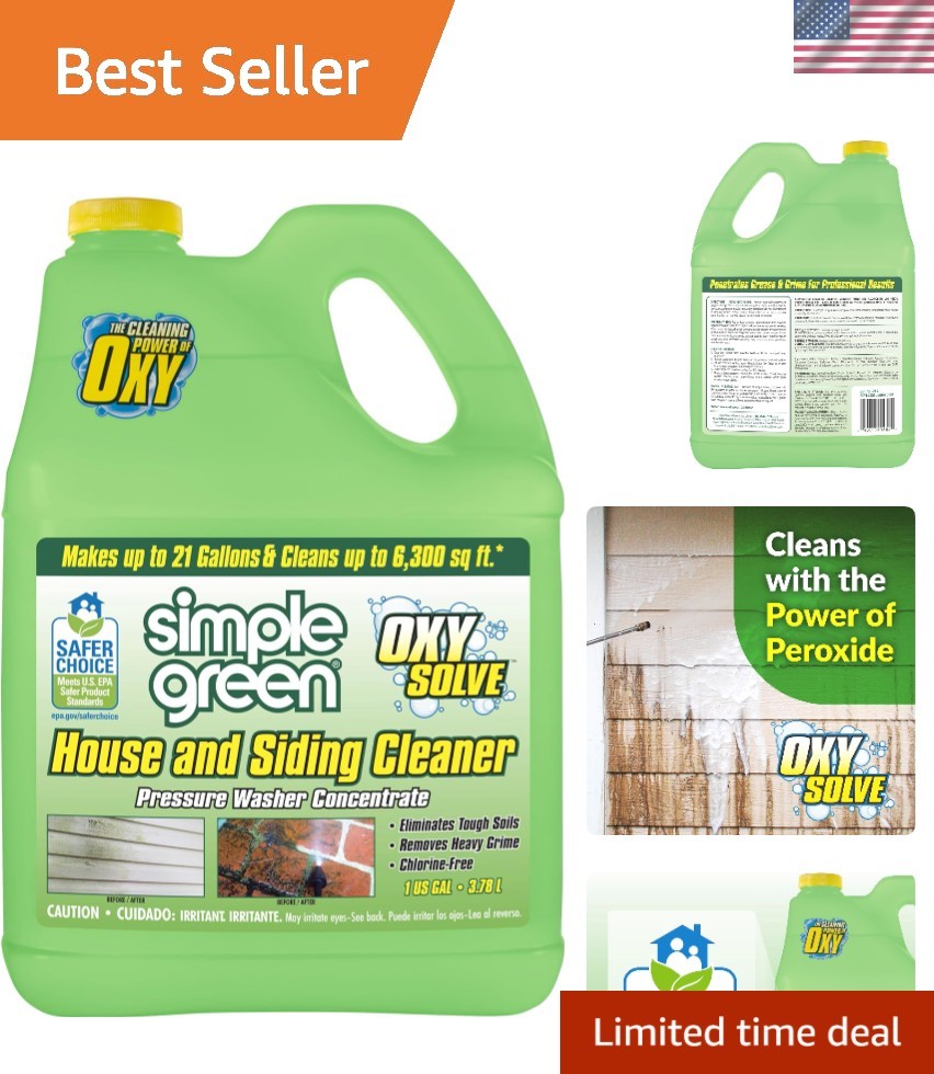 Oxy Solve Pressure Washer Cleaner – Non-Toxic 1 Gallon for Mold & Mildew Removal