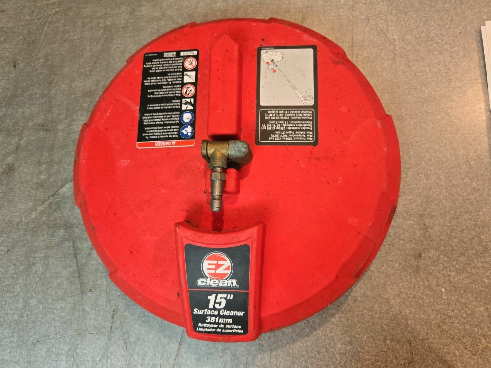 EZ Clean AEZ31023A 15in. 2500-3300 PSI Surface Cleaner for Pressure Washer