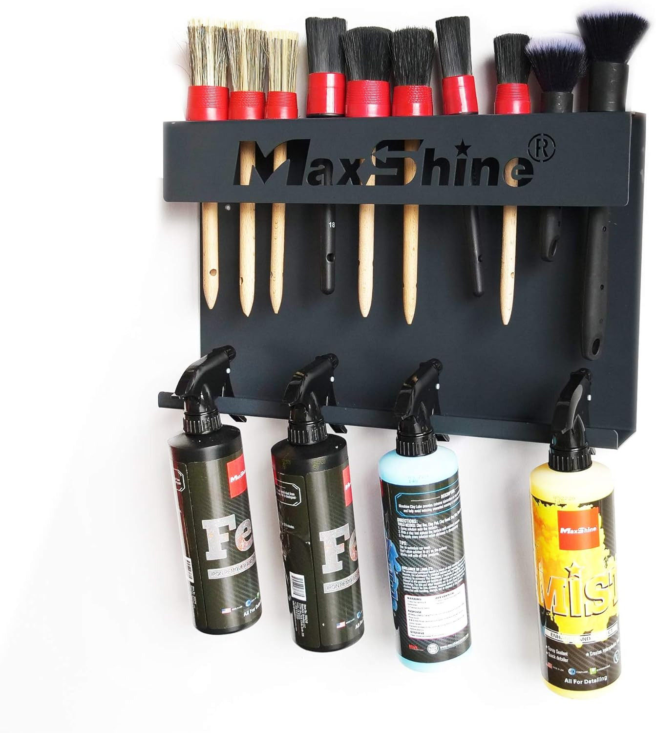 Universal Detailing Brush & Spray Bottle Holder – Car Garage & Mobile Detailing