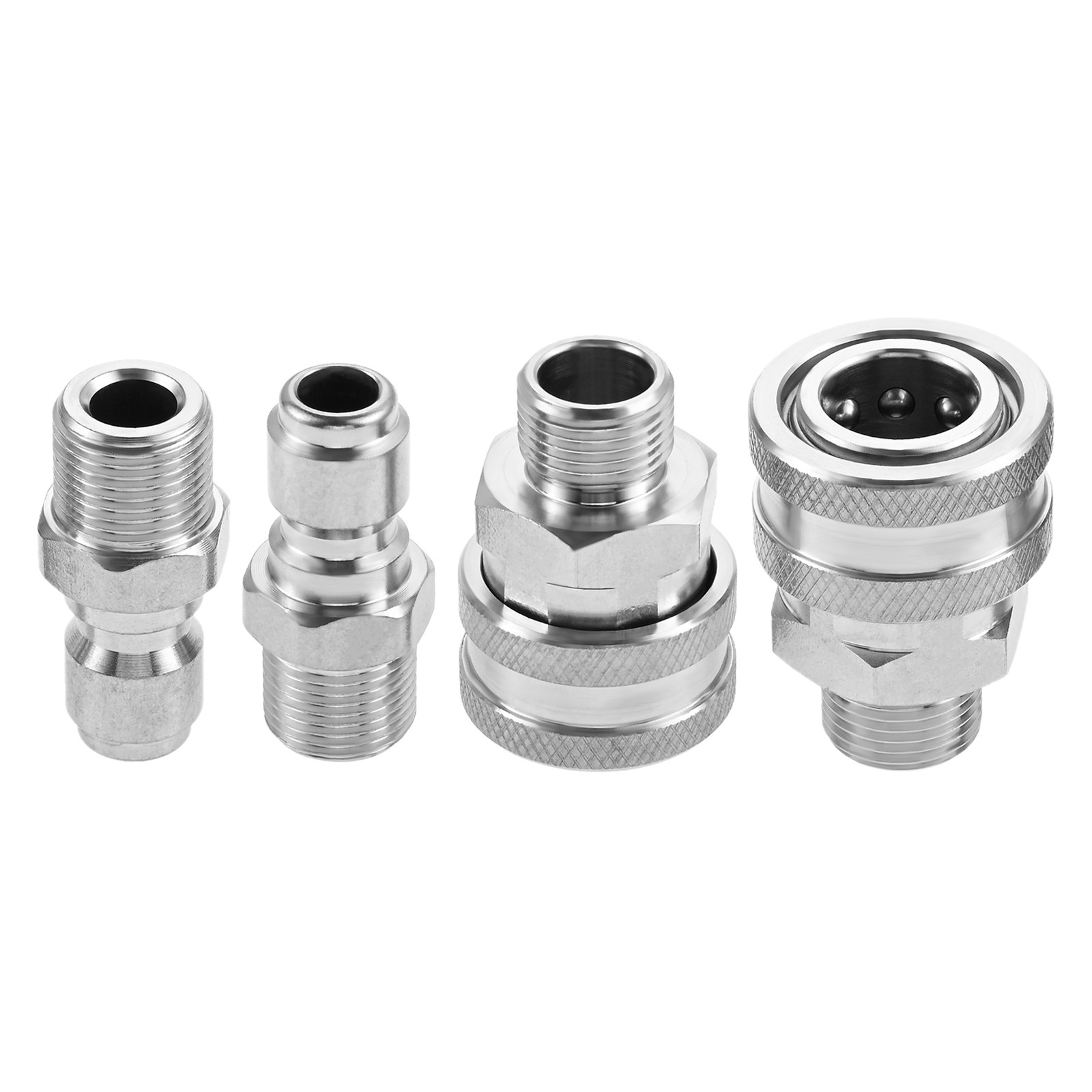 2 Sets 3/8″ Quick Connect Fittings 3/8″ Male NPT Thread Pressure Washer Adapter