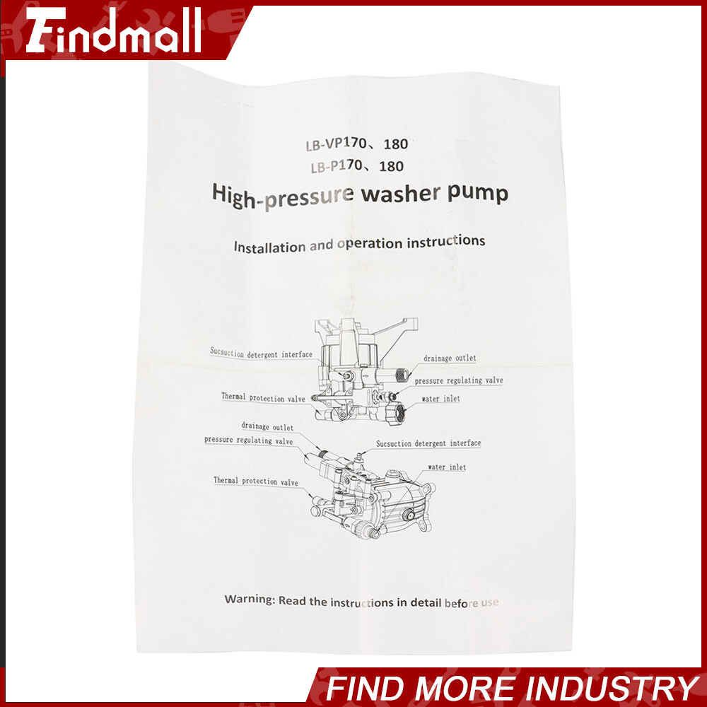 Pressure Washer Pump Horizontal 3/4″Shaft – MAX 3000 PSI 2.5 GPM Oil Sealed