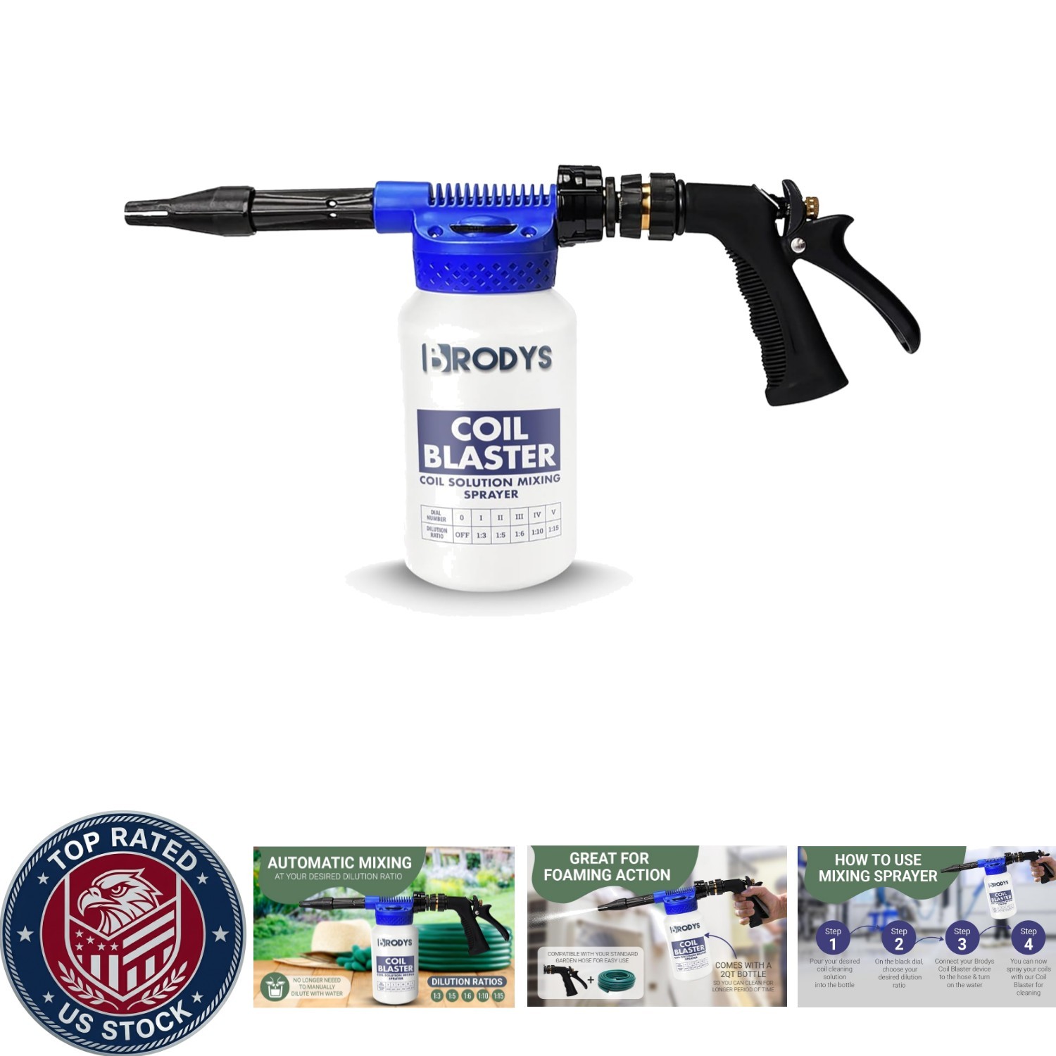 2 Quart Automatic Mixing Sprayer for Effortless A/C Coil Cleaning Solutions