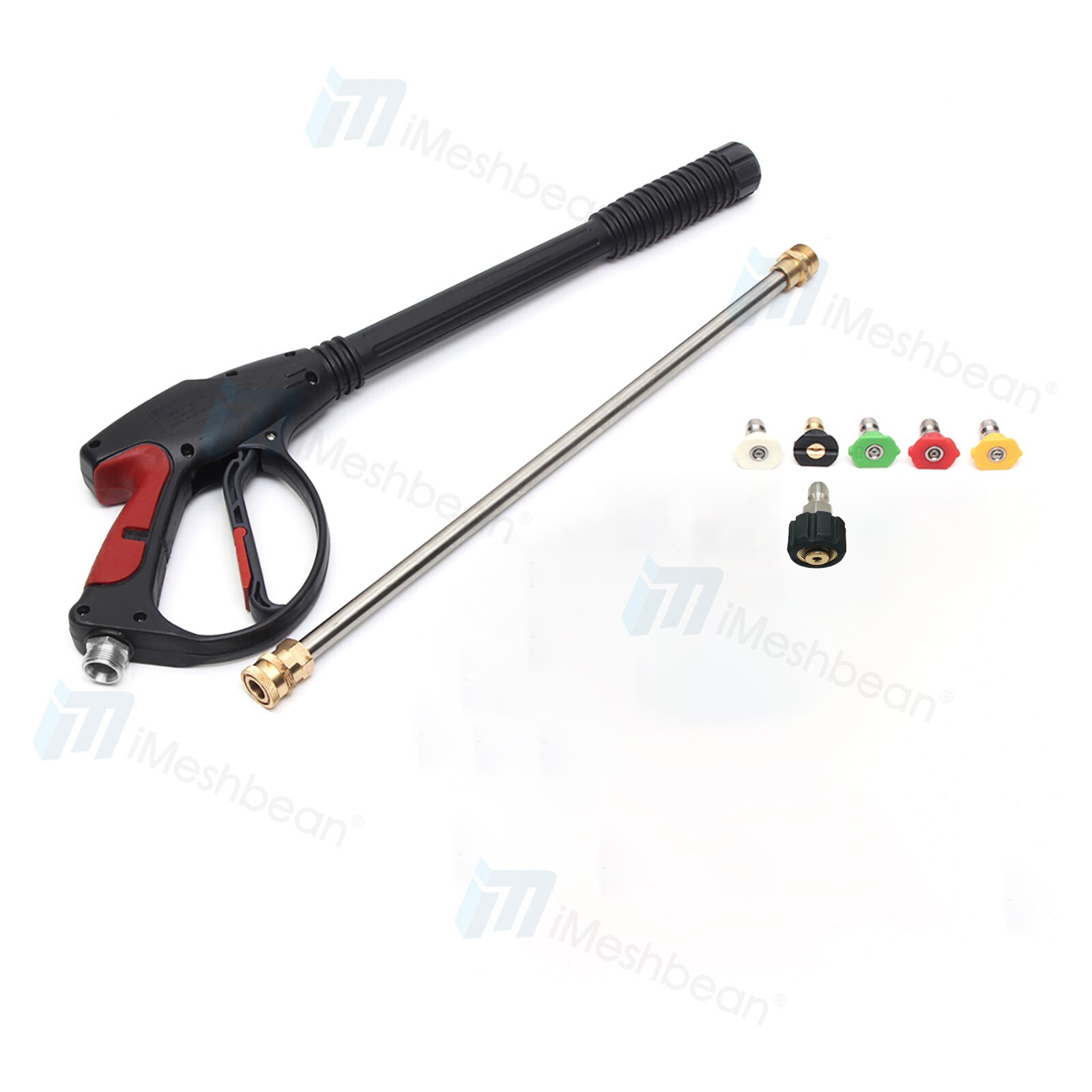Pressure Washer Water Gun M22-14mm Connect w/ 5 Nozzle Car Wash Spray Wand Lance