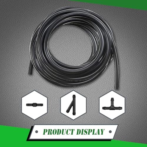 30 PCS Car Windshield Washer Hose Kit, 13Ft Rubber Washer Hose, 30 PCS Vehicle