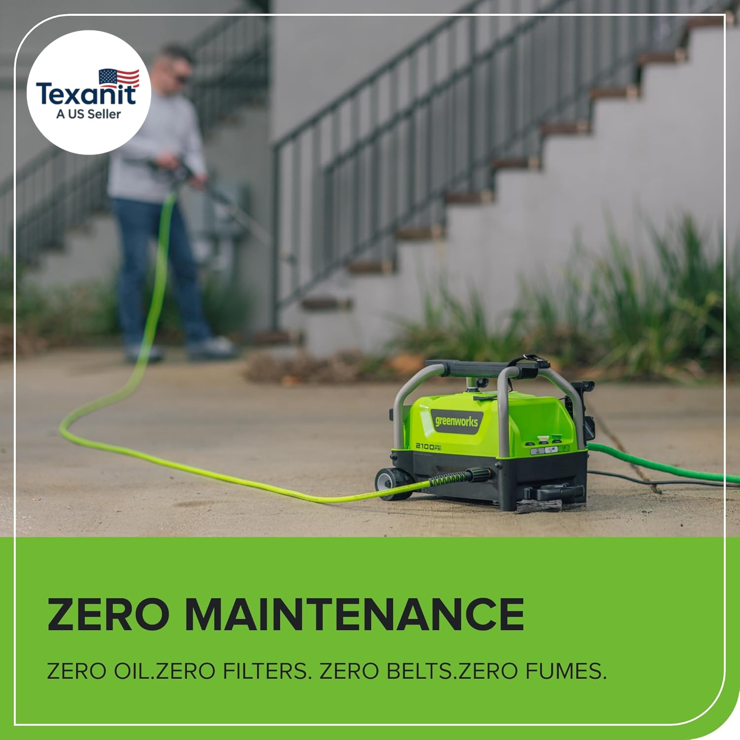 2100 PSI (SGS Certified) 1.2 GPM 13Amp Compact Electric Pressure Washer Telescop