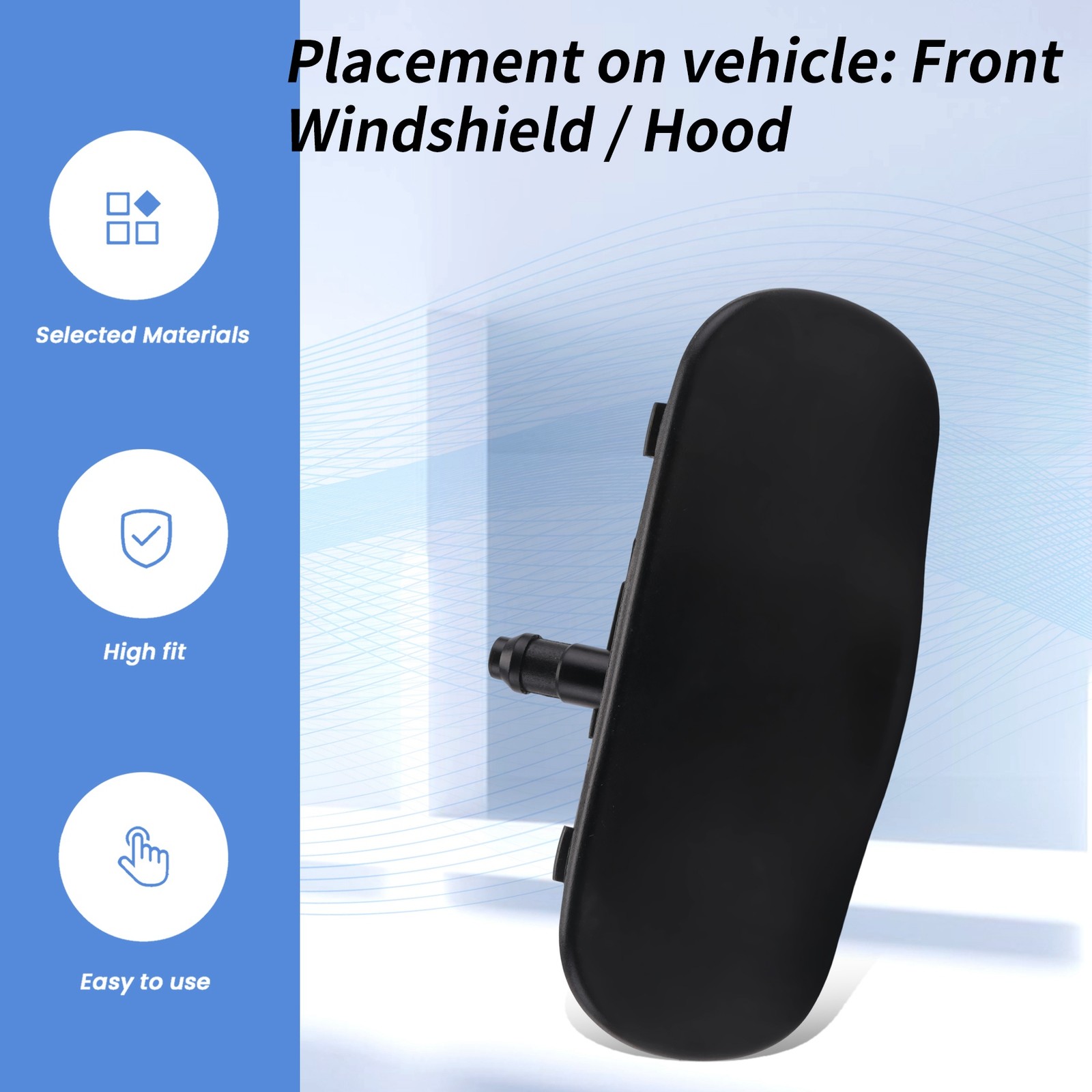 L&R Windshield Windscreen Washer Nozzle 8J0955987G / 8J0955988G for1859