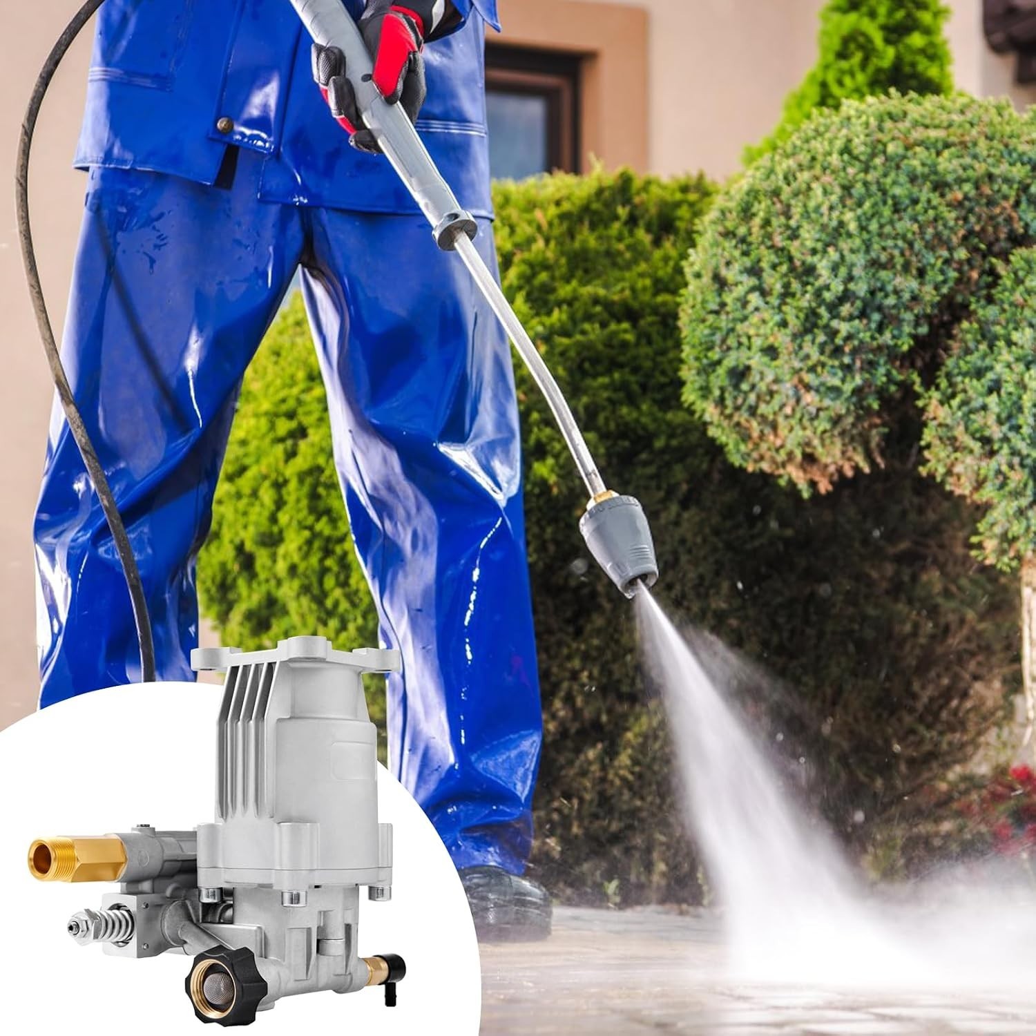 Pressure Washer Pump Power Washer Pump 3/4″ Horizontal 3400 PSI 2.5 GPM
