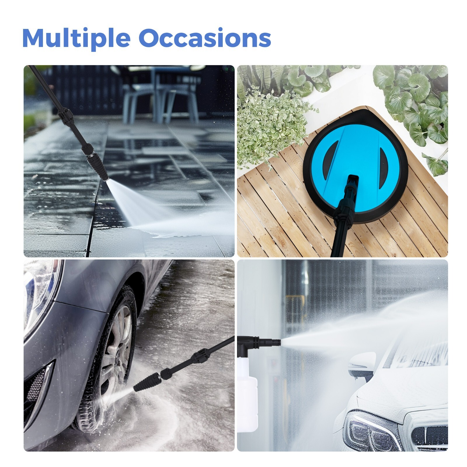 1600PSI Pressure Electric High Pressure Washer 1.71GPM for Car Motor Jet
