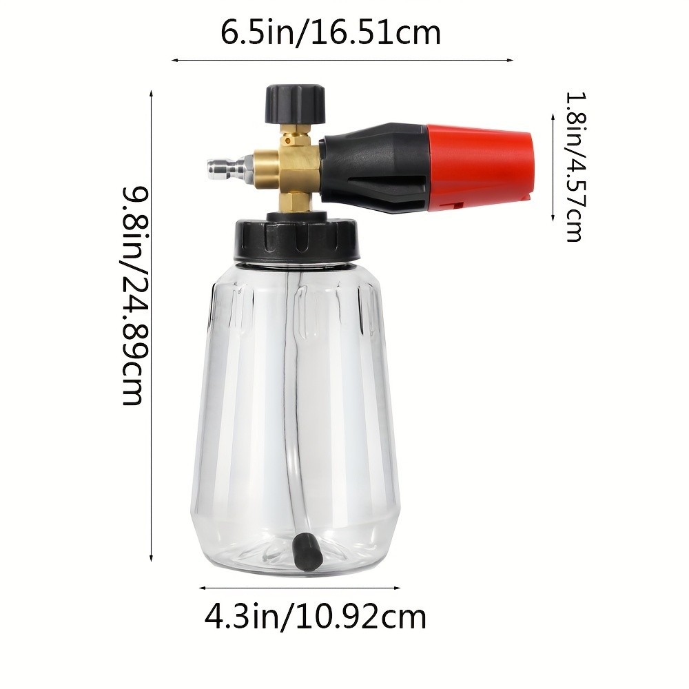 Snow Foam Lance Cannon Soap Bottle Sprayer For Pressure Washer Gun Jet Car Wash