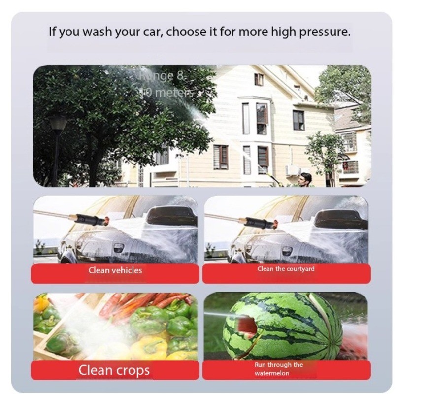 Home Use 220V Powerful Floor Scrubber High-Power Boost Pump Car Wash Machine