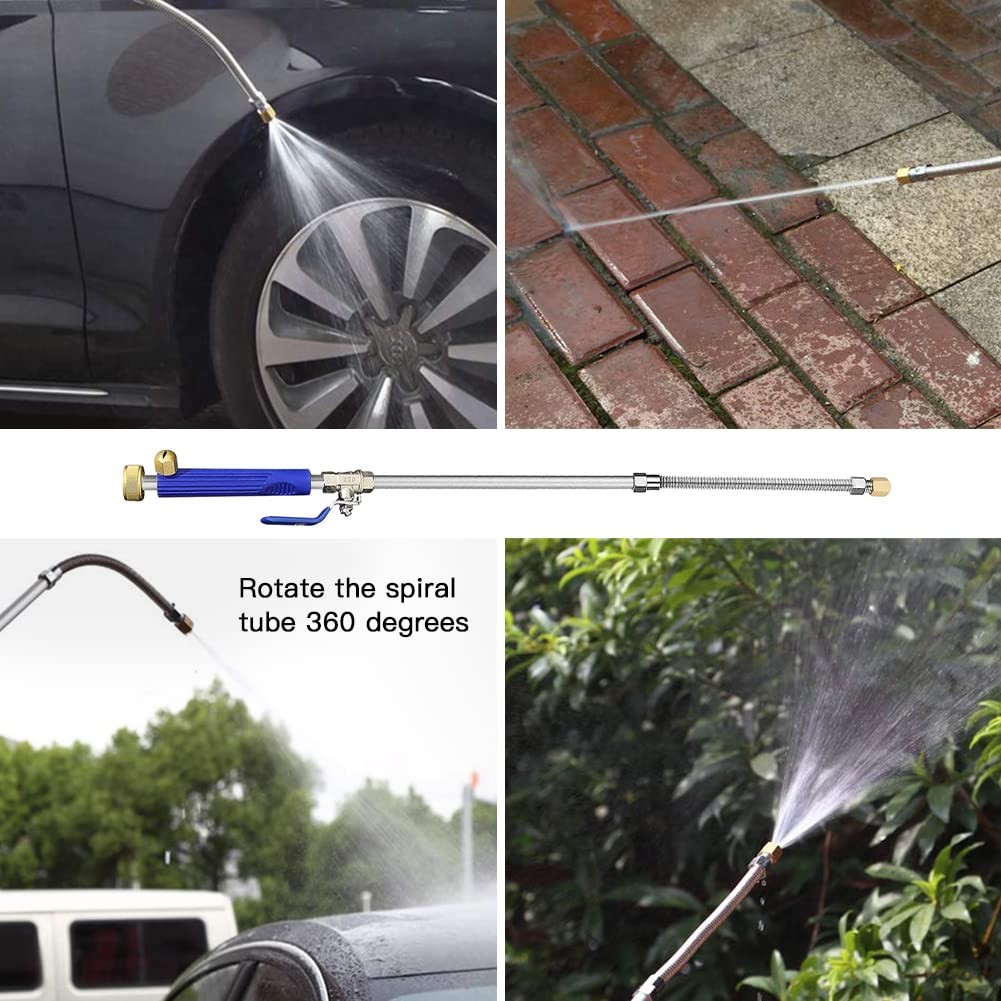 Jet Nozzle 2-in-1 High Pressure Power Washer, Watering Sprayer Cleaning Tool,…